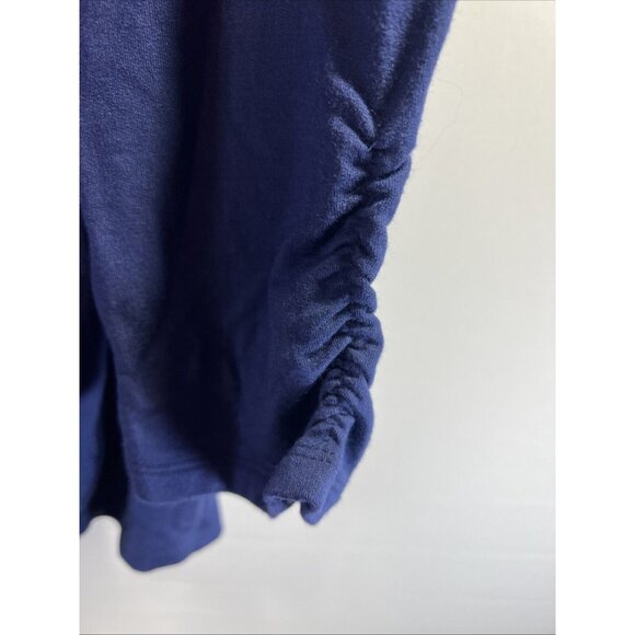 Talbots Woman Jacket Size 3X Plus Solid Blue Deep Pockets Soft Thick Long Sleeve - Picture 5 of 11